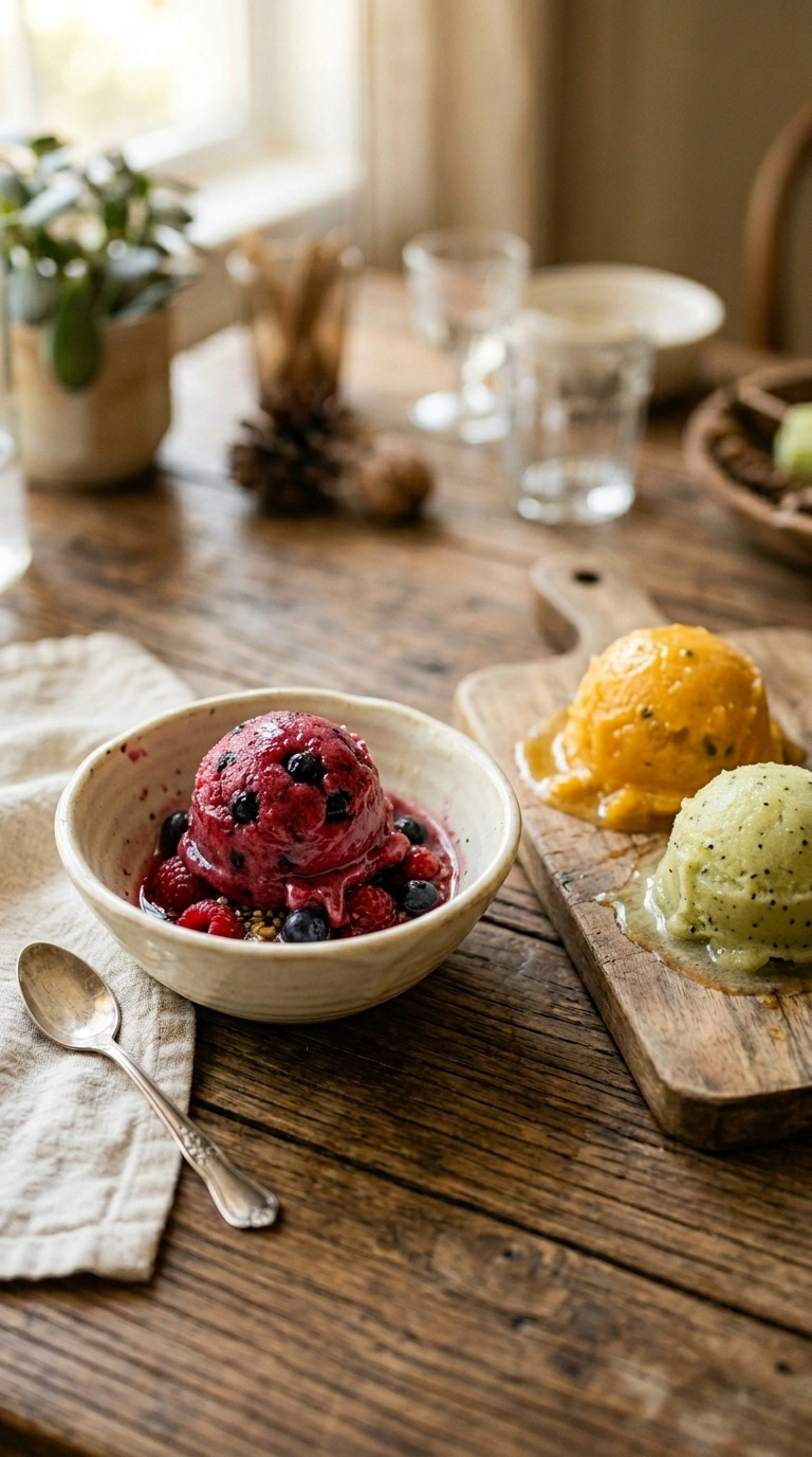 cozy popsicle dessert ready to serve