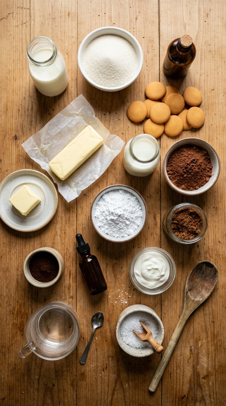 Ingredients for cozy icebox cake