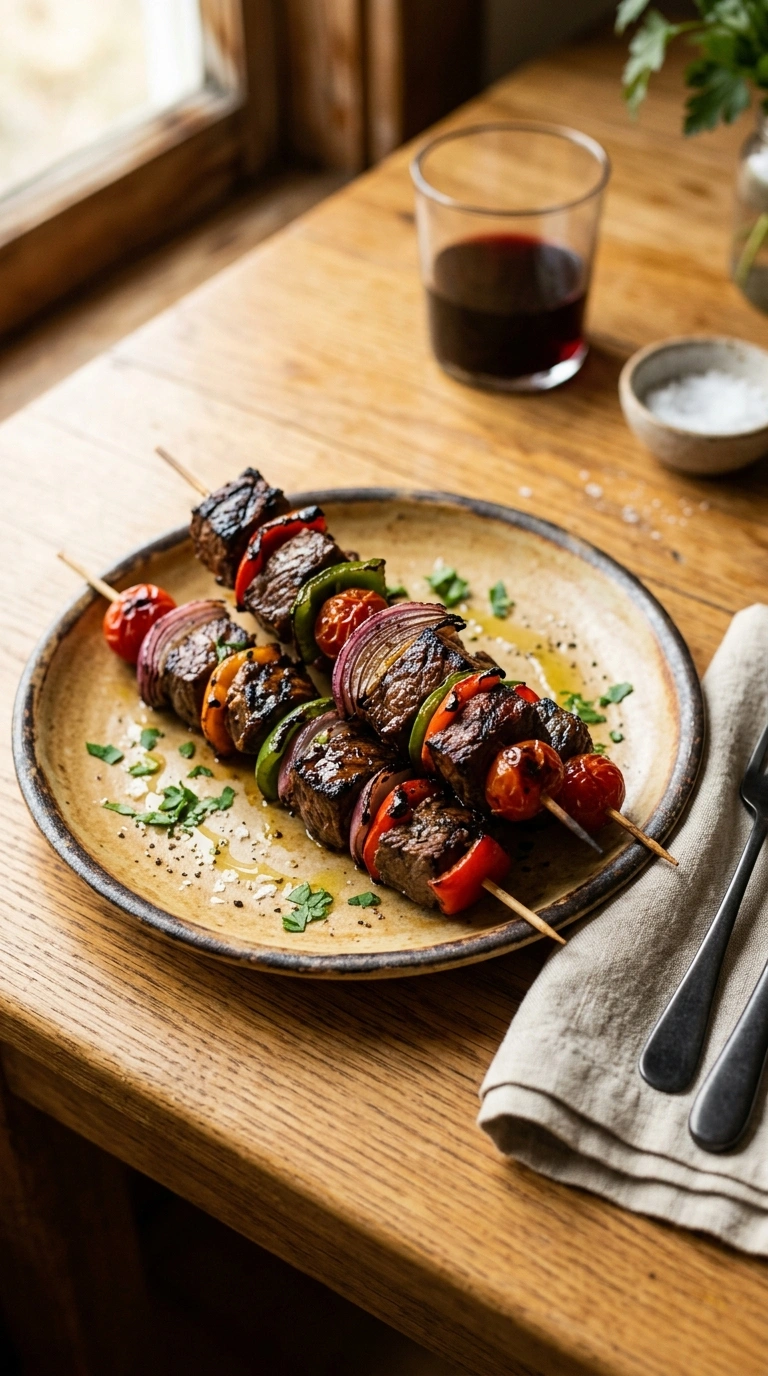 Cozy Labor Day Beef Kebabs for a Soft End-of-Summer Backyard Get-Together