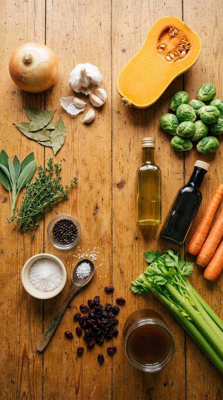 Ingredients for cozy harvest side