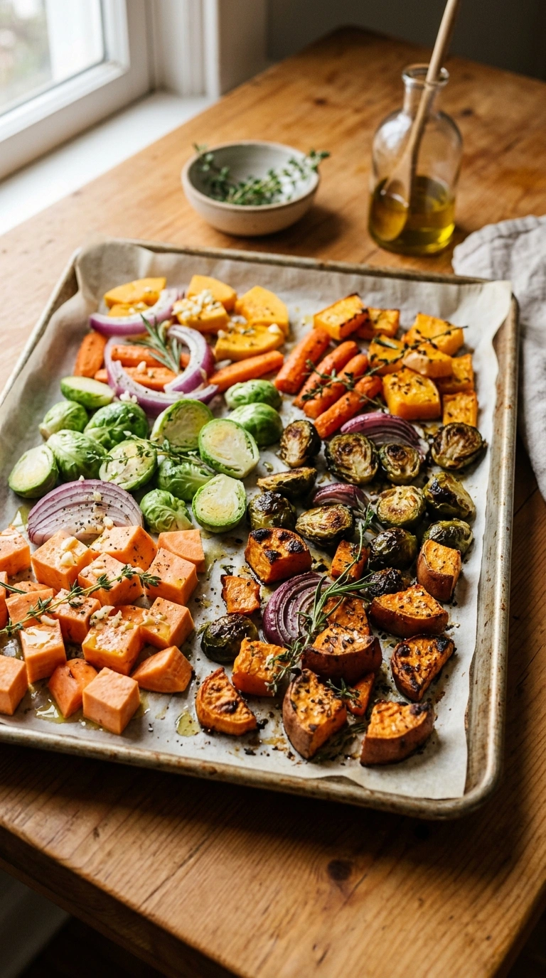 Cooking instructions for cozy roasted veggie side