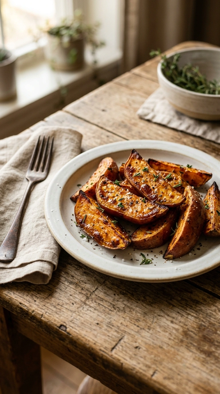 cozy sweet potato side ready to serve
