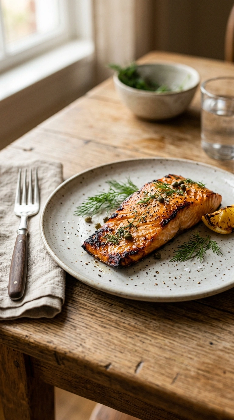 smoky tender grilled salmon ready to serve