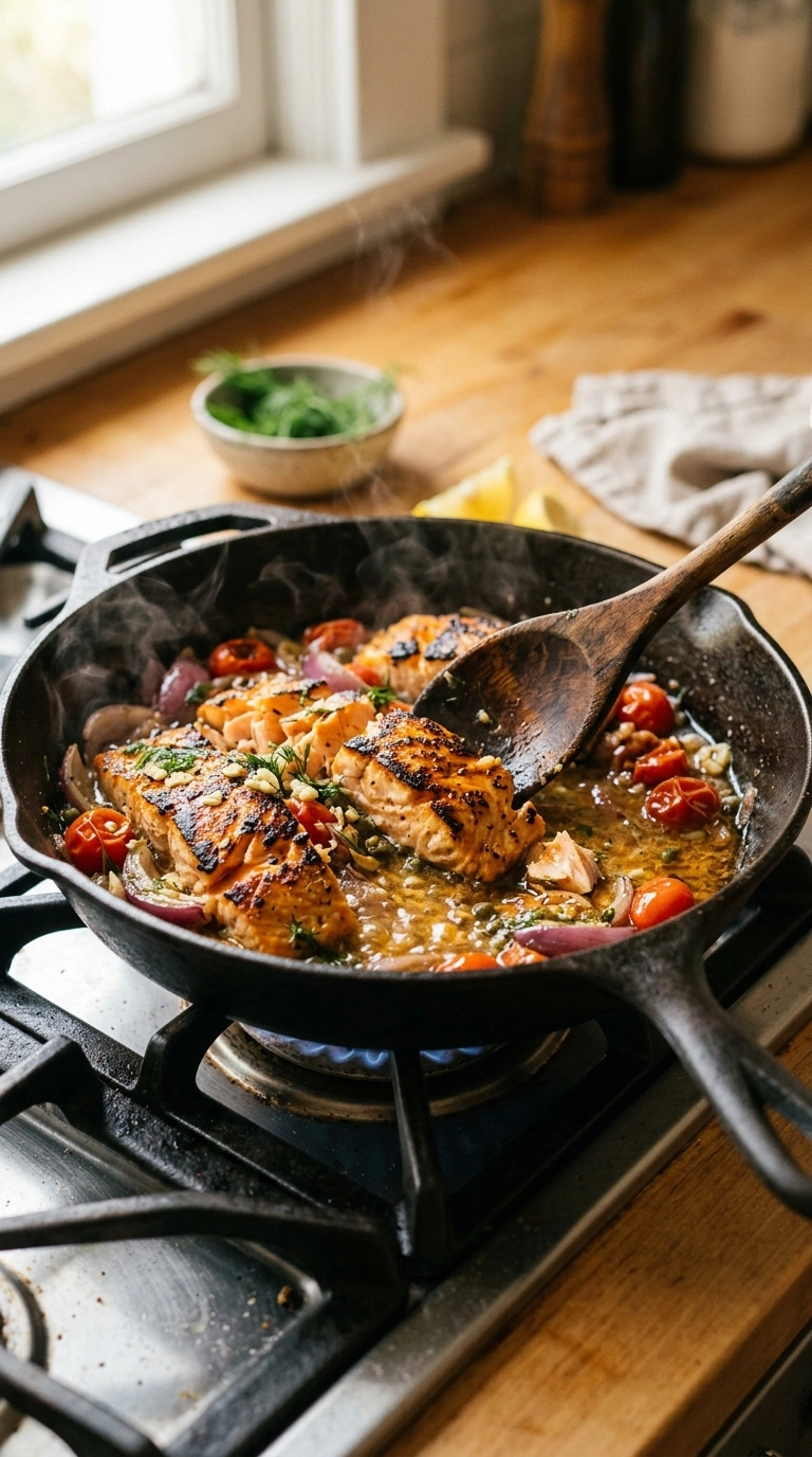 Cooking instructions for smoky tender grilled salmon