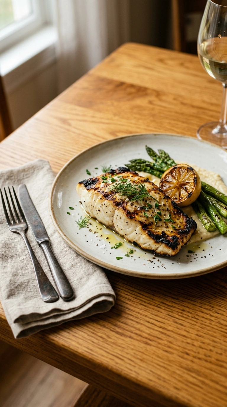 Smoky Tender Grilled Halibut | 40-Min Cozy Fall Grilling Recipes