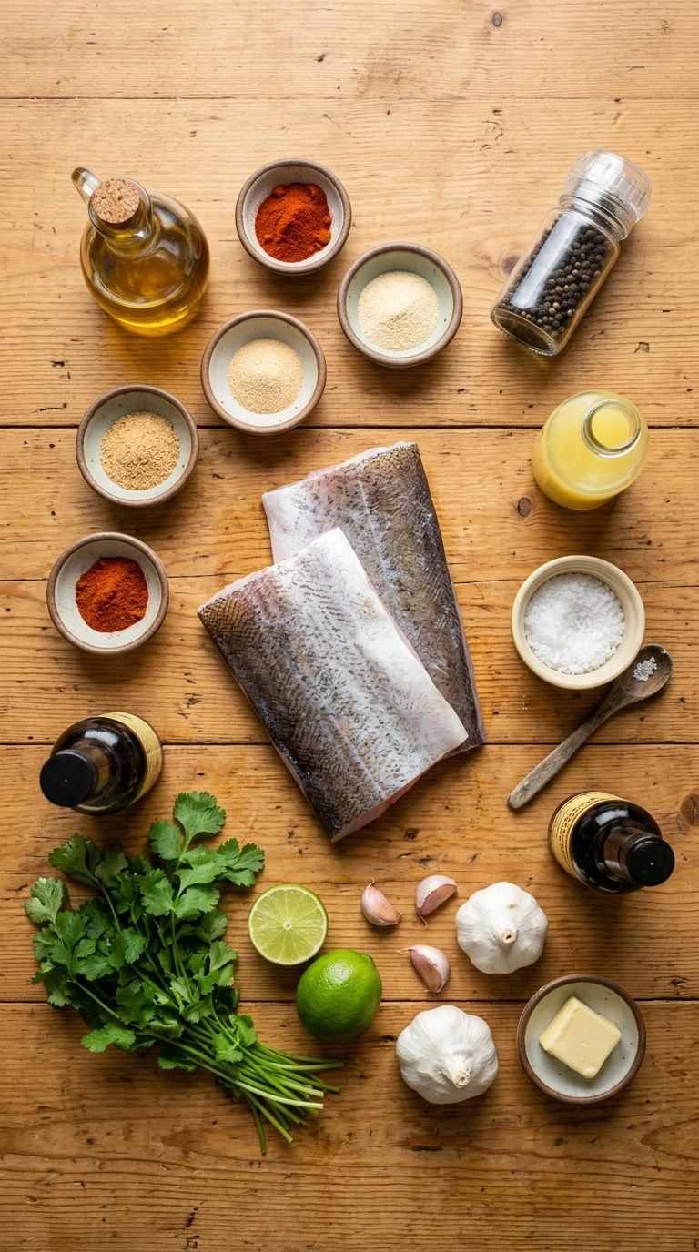 Ingredients for smoky tender grilled mahi mahi