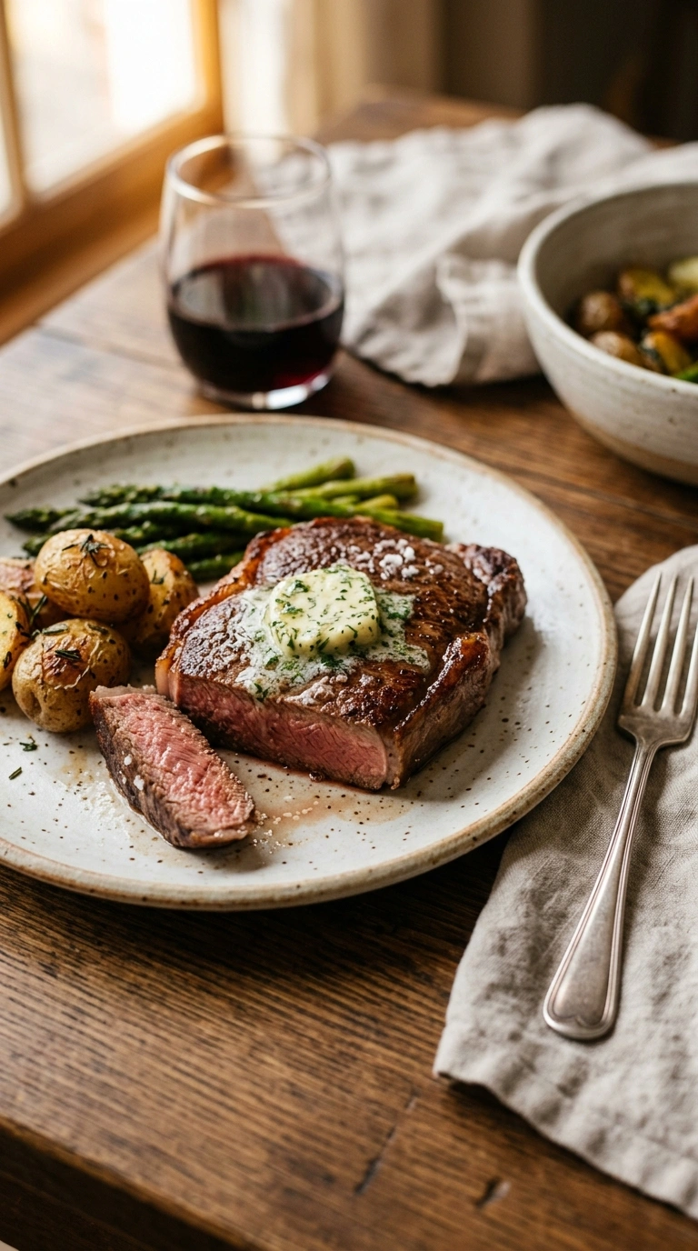 juicy labor day grilled steak ready to serve