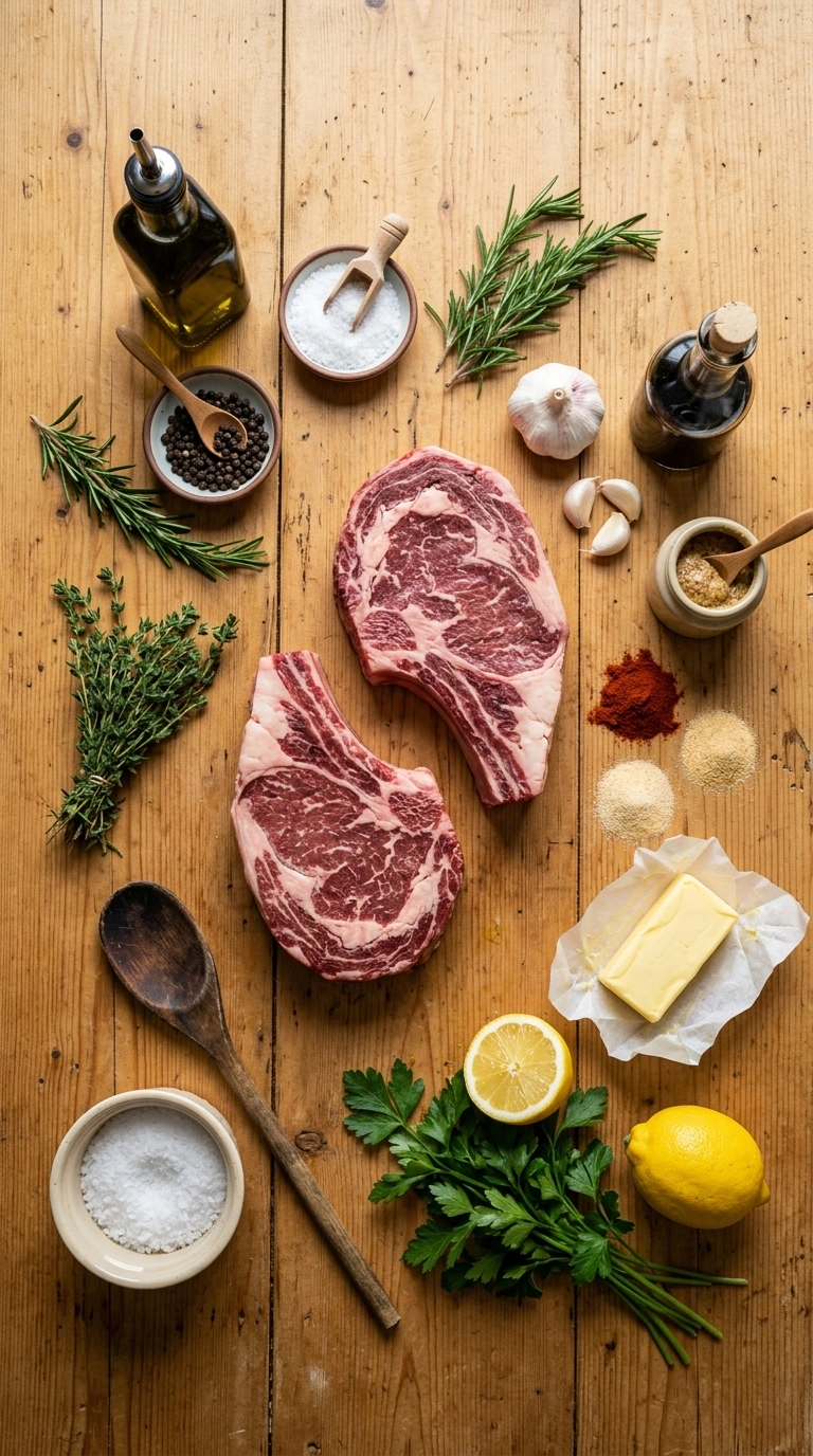 Ingredients for juicy labor day grilled steak