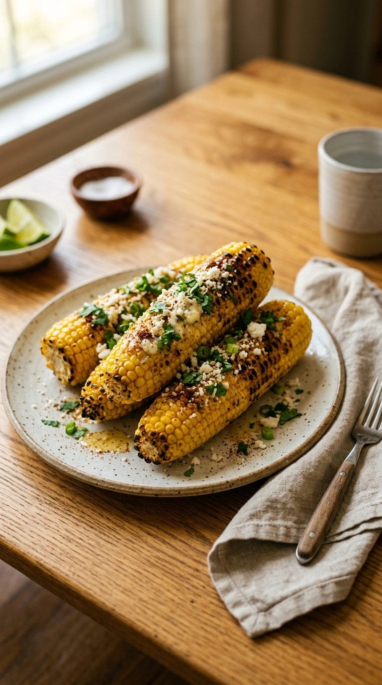 Charred Labor Day Grilled Corn | 25-Min Cozy Final Summer Cookout Side