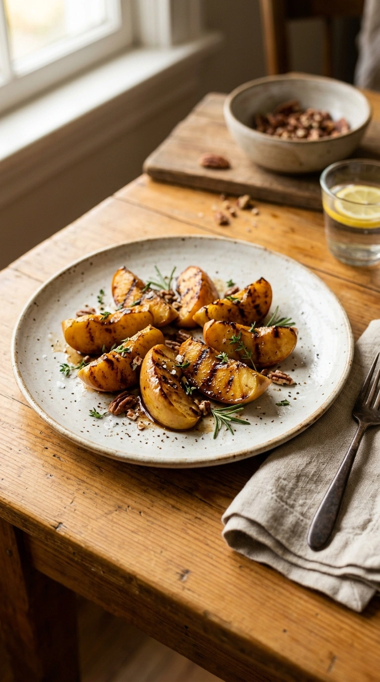 Sweet Smoky Cozy Grilled Apple Slices | 25-Min Fall Grilling Dessert