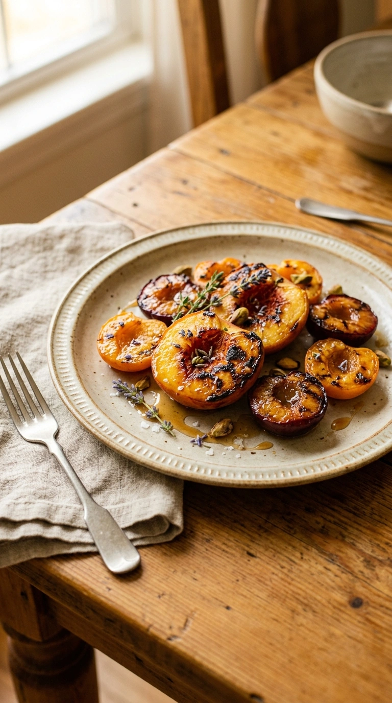 Charred Cozy Grilled Stone Fruit Platter | 25-Min Fall Grilling Dessert