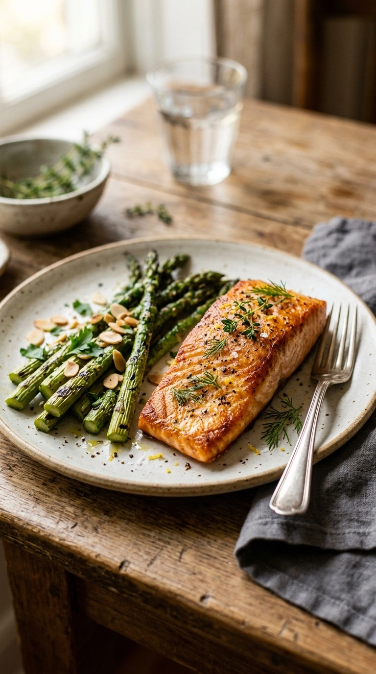 smoky grill pan salmon ready to serve