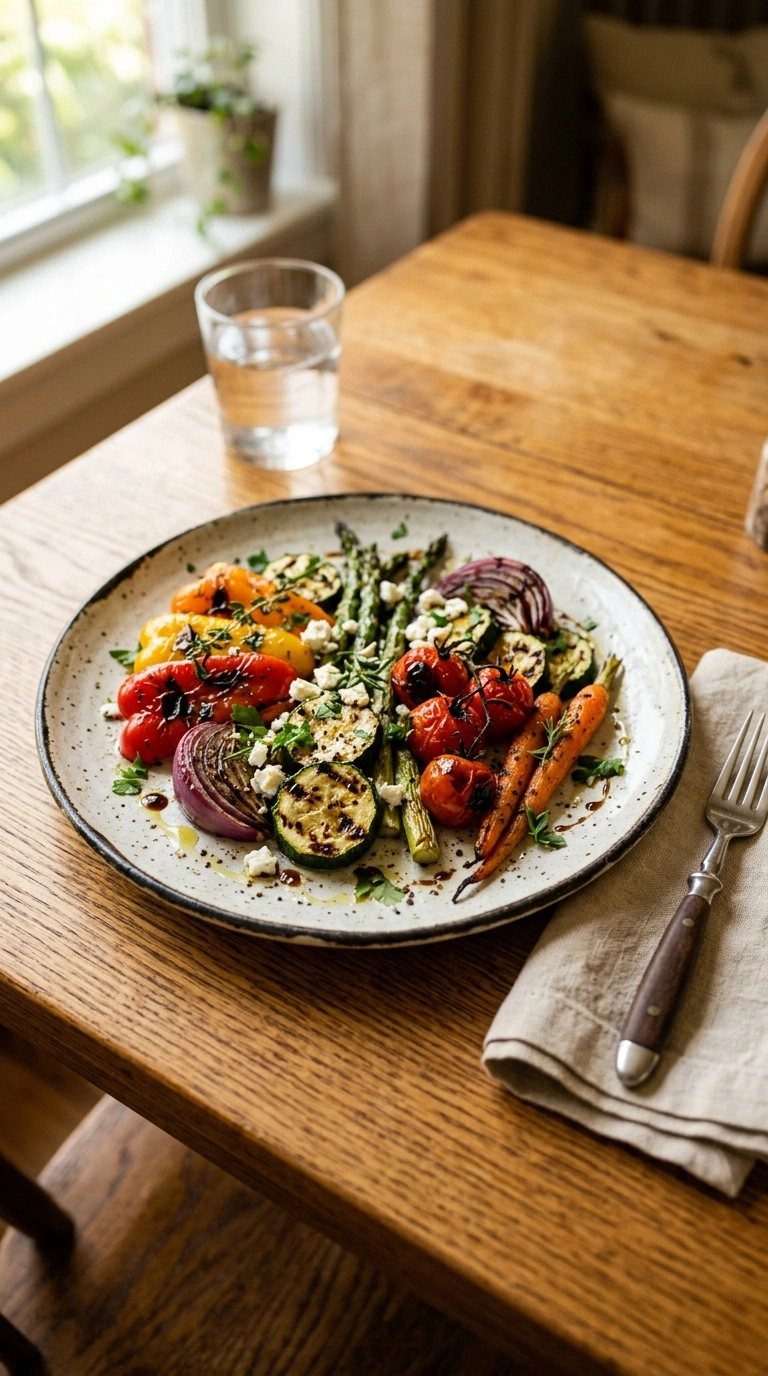 Charred Grill Pan Veggies | 25-Min Cozy Indoor Grilling Recipes