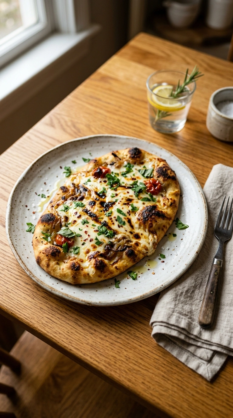 Smoky Grill Pan Flatbread | 25-Min Cozy Indoor Grilling Recipes