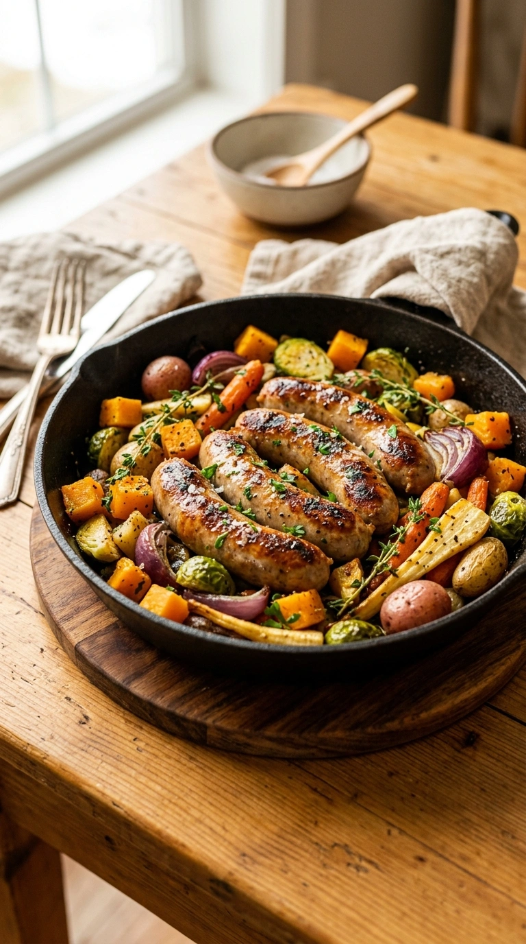 Cozy Fall Chicken Sausage Skillet | 30-Min Easy Cozy Fall Weeknight
