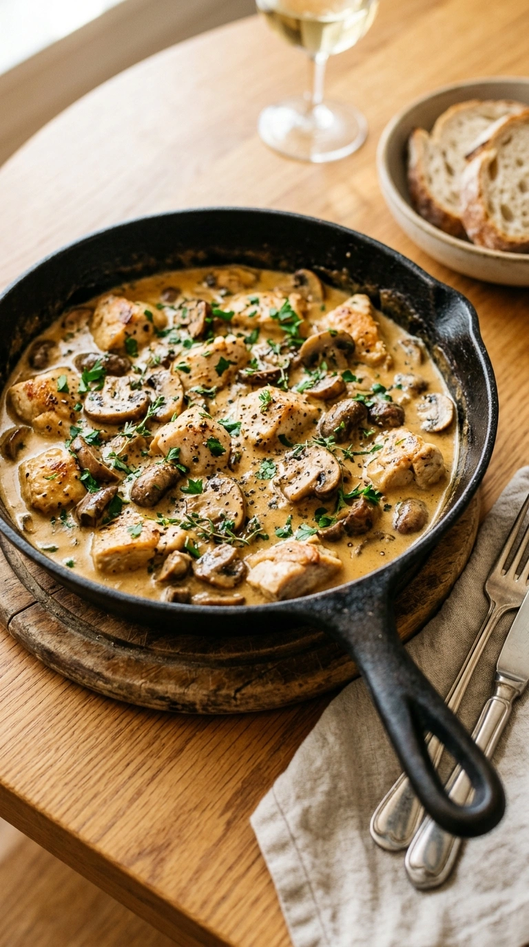 Cozy Fall Mushroom Skillet Dinner | 30-Min Easy Cozy Fall Weeknight