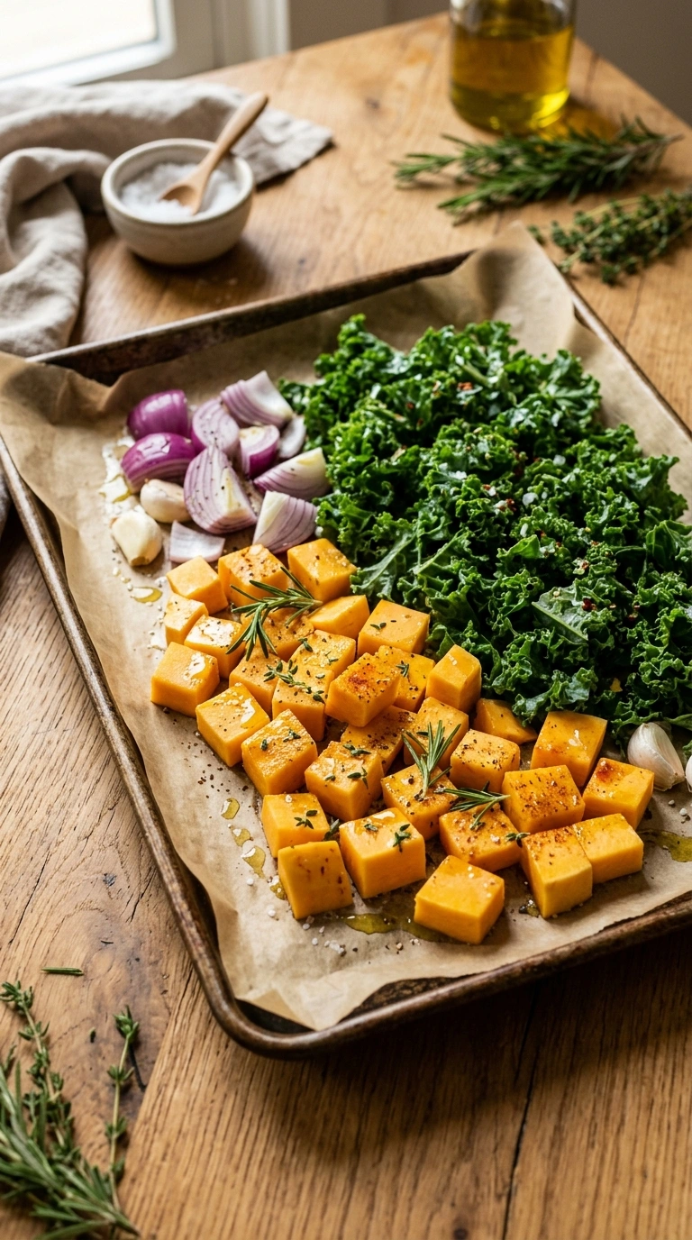 Cooking instructions for hearty fall butternut bowl