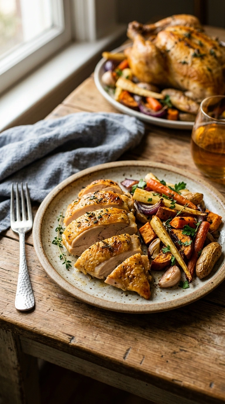 savory fall chicken thigh dinner ready to serve