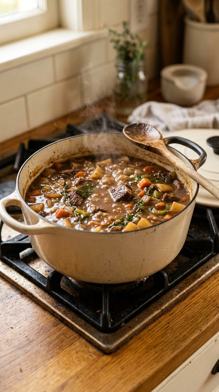 Cooking instructions for savory fall beef dinner