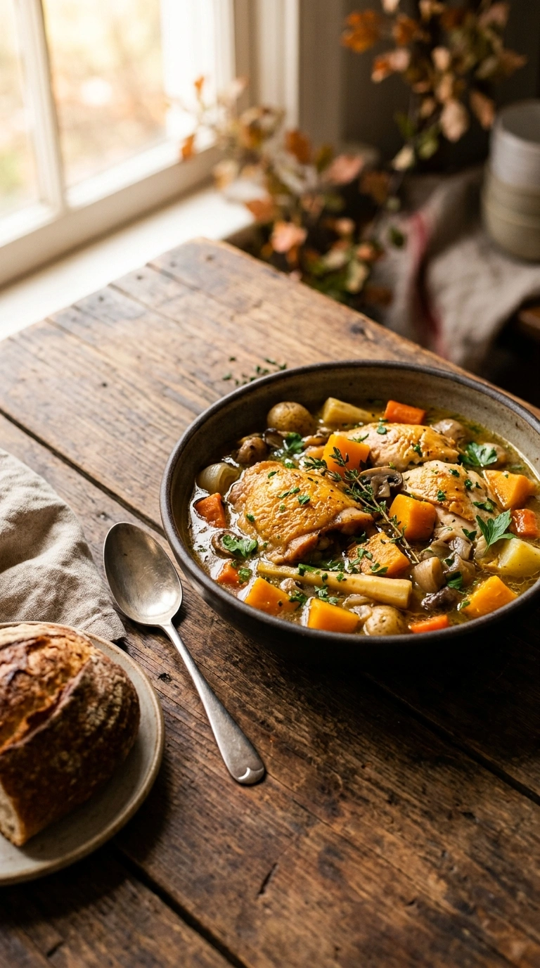 cozy 30 min fall chicken dinner ready to serve