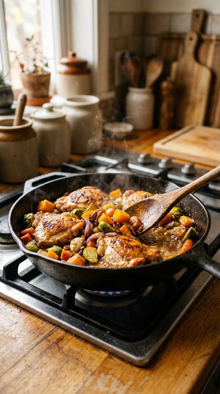 Cooking instructions for cozy 30 min fall stir fry