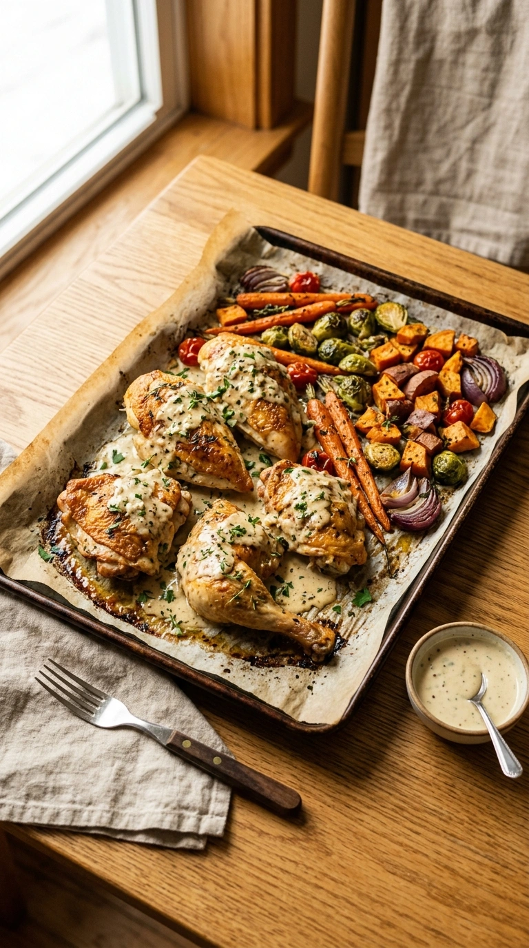 Hearty Savory Garlic Chicken Thighs | 35-Min Cozy Fall Family Dinner