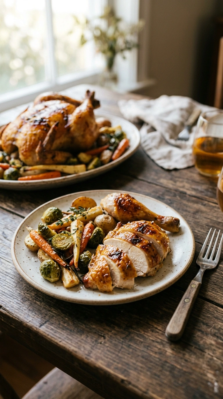 hearty savory honey chicken thighs ready to serve