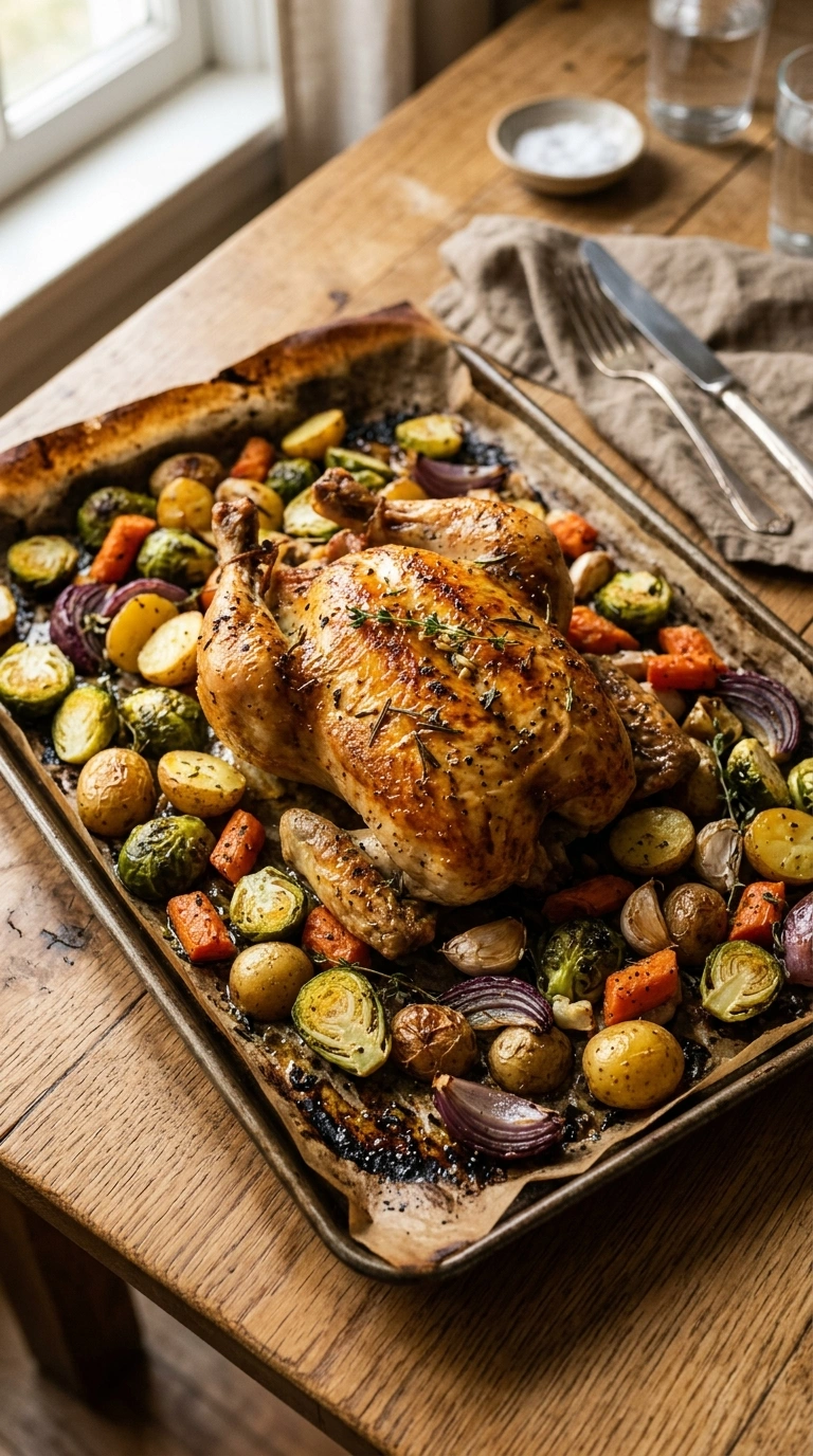 Cozy Roasted Whole Chicken | 90-Min Hearty Cozy Fall Family Dinner