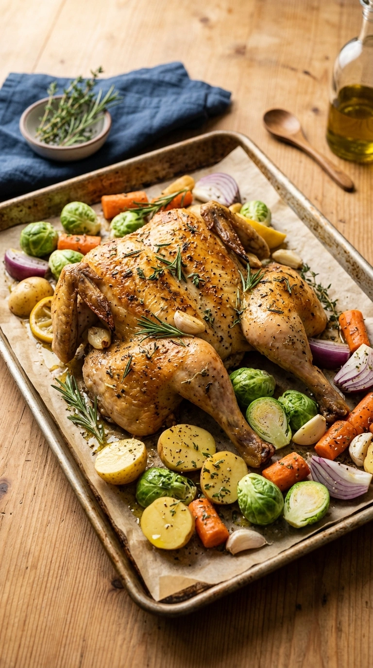 Cooking instructions for cozy fall spiced roasted whole chicken