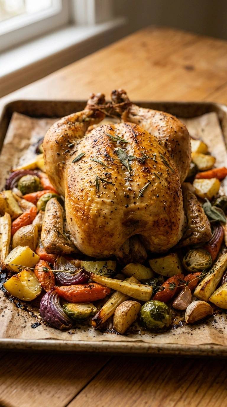 Cozy Fall Spiced Roasted Whole Chicken | 100-Min Cozy Family Sunday
