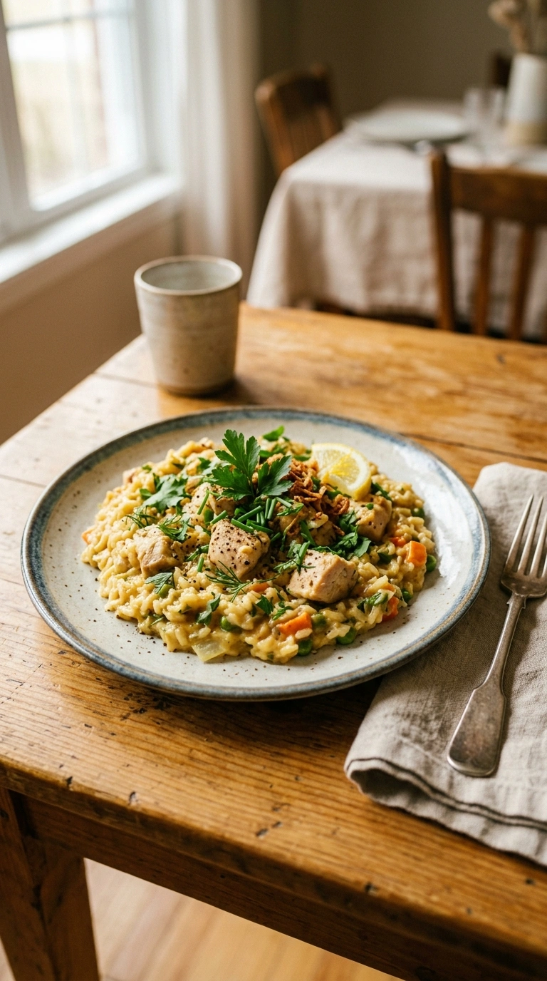 Creamy Hearty Chicken and Rice | 45-Min Cozy Fall Comfort Family Dinner