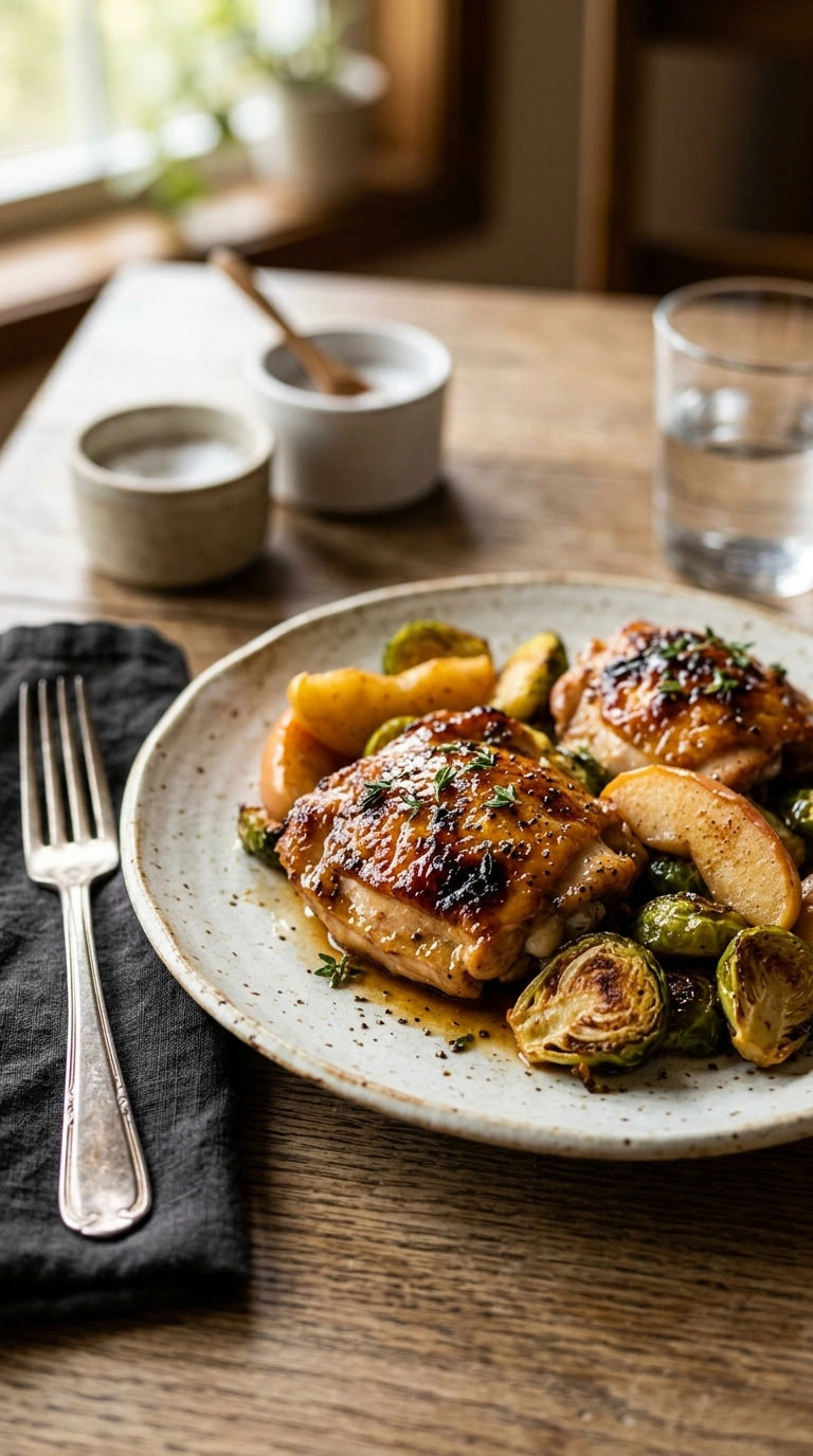 cozy fall skillet chicken maple glazed ready to serve