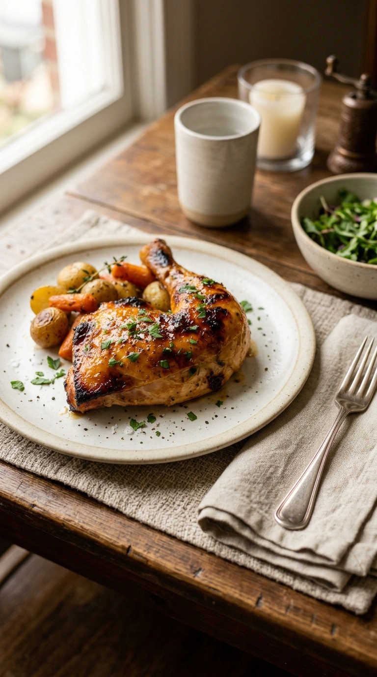 smoky juicy honey BBQ chicken ready to serve