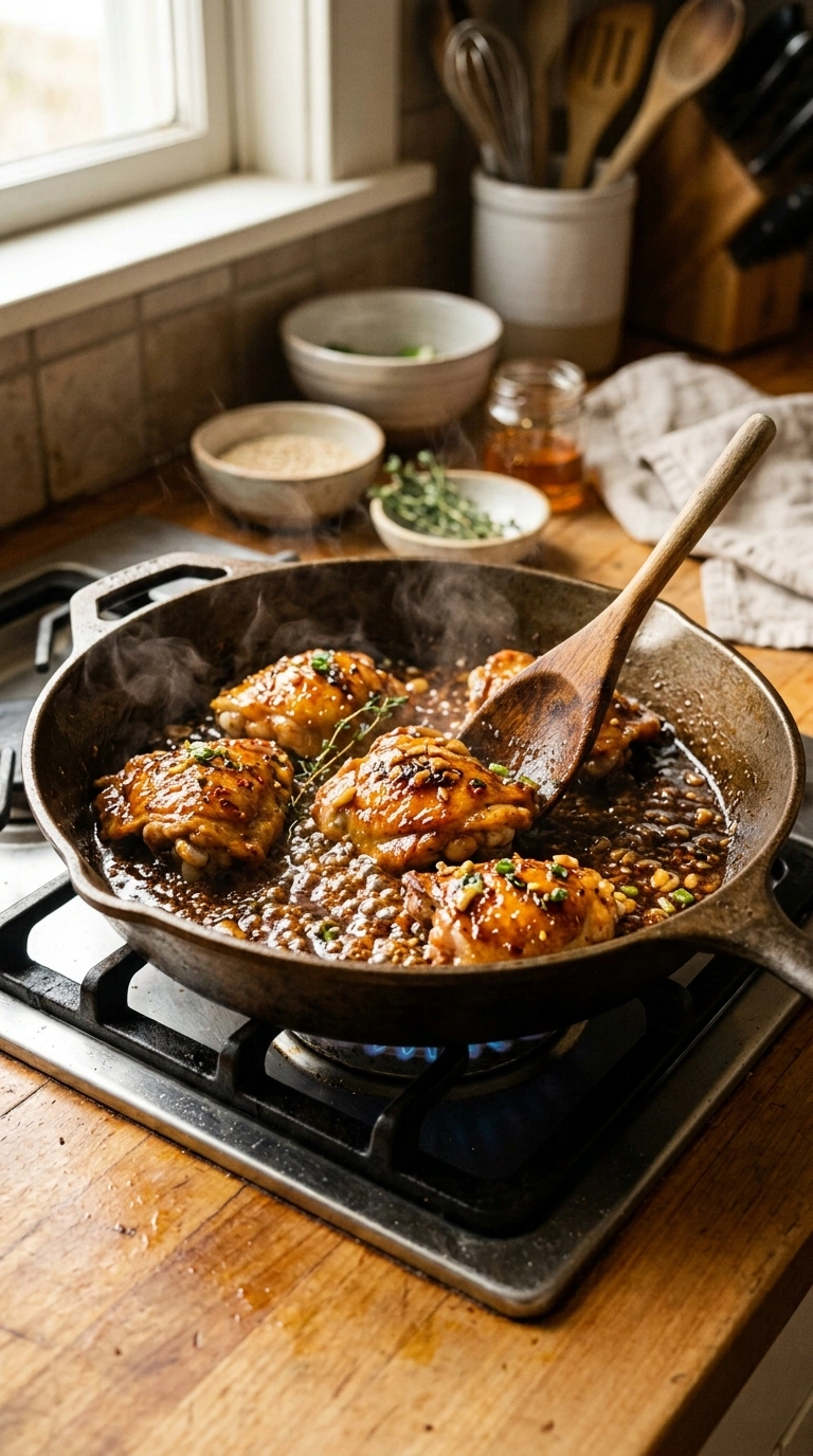 Cooking instructions for smoky juicy maple glazed chicken