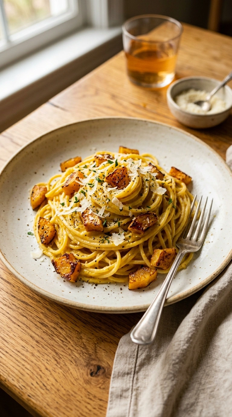 Creamy Silky Butternut Squash Pasta | 35-Min Cozy Warm Fall Dinner